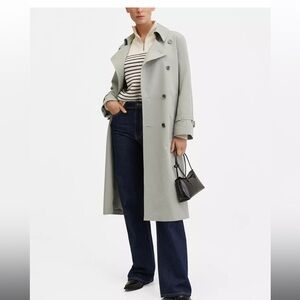 Mango Double Breasted Belt Trench Coat
